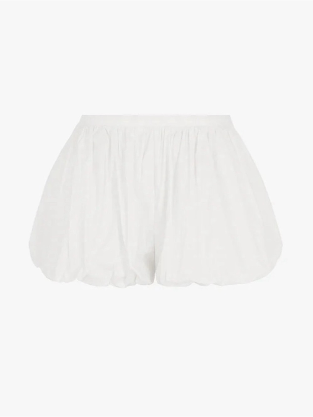 Women's White Balloon Bermuda Shorts